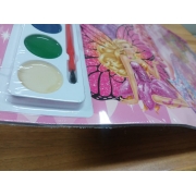 Barbie: All About Princess Giant Coloring book + สติ๊กเกอร์ + สีน้ำ **รบกวนเลื่อนดูสภาพหนังสือก่อนการสั่งซื้อ**